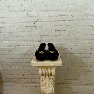 Black Tory Burch wedges